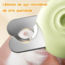 Cortador e lixa de unhas para cães e gatos com luz LED e tesoura, ferramenta completa de higiene para animais de estimação.