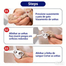 Cortador e lixa de unhas para cães e gatos com luz LED e tesoura, ferramenta completa de higiene para animais de estimação.